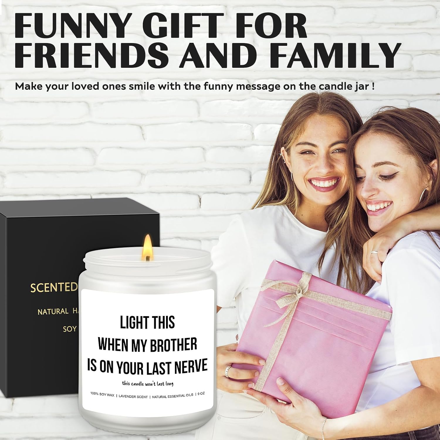 Light This When My Brother is On Your Last Nerve, Funny Sister in Law Gifts, Wedding Gift, Wedding Gift for Bride, Present for Sister in Law, Bridal Shower Candle, Christmas Bonus Gag Sister Gifts