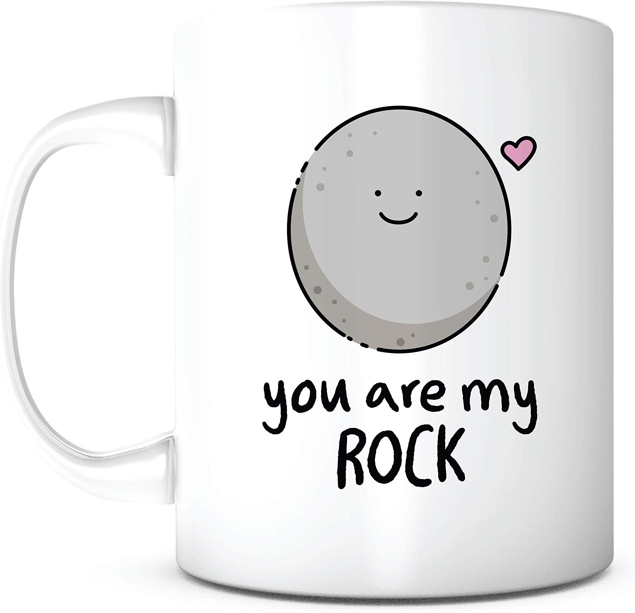 PRINT SUPREMACY You Are My Rock Mug 11 Ounce White Ceramic Mug, Coffee Mug for Him Her Bff, Present for any occassion, Family Novelty Mug Thank You, Friendship Funny Mug