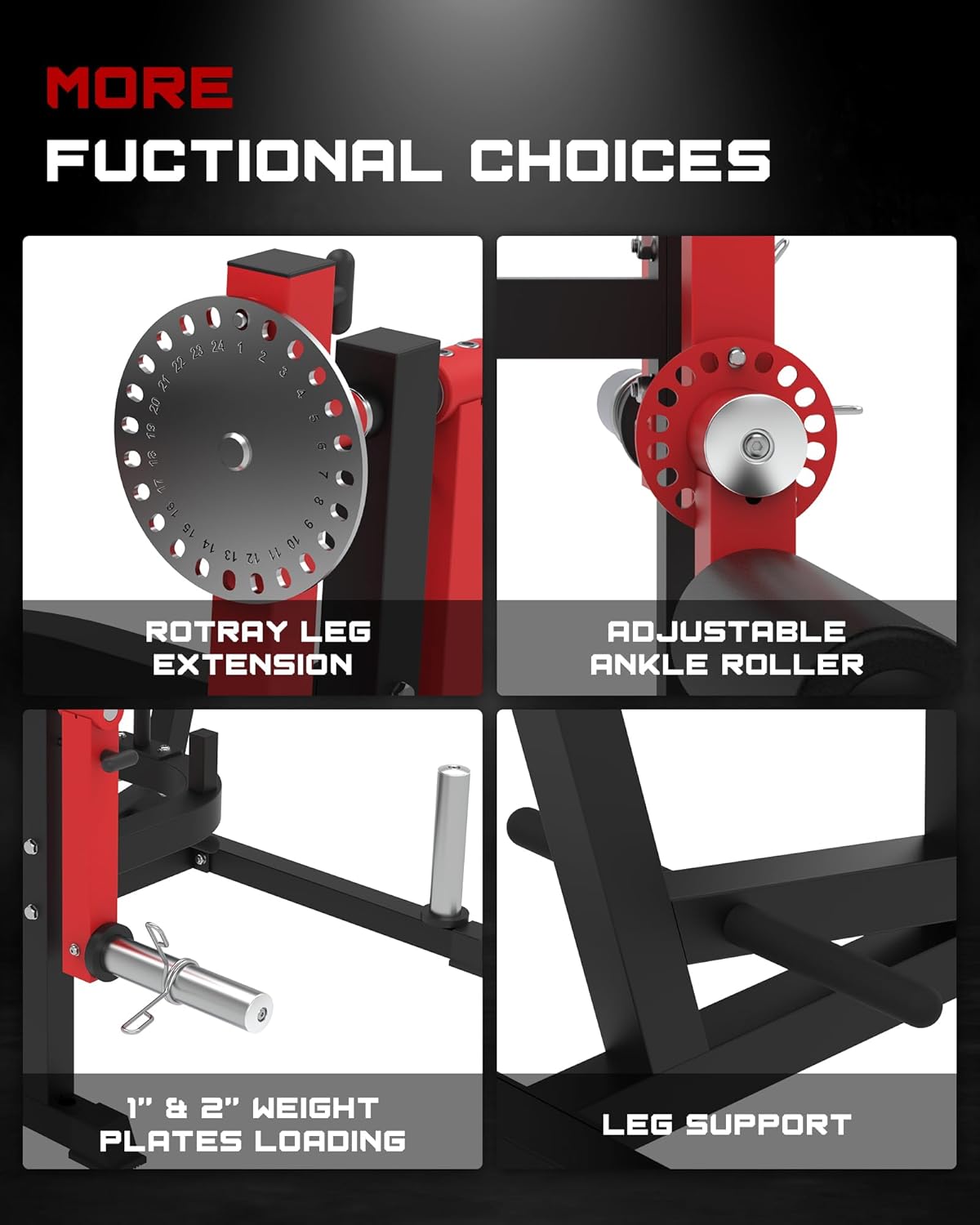 HVO Leg Extension and Curl Machine - Leg Curl Machine Workout for Home Gym Use Leg Extension Machine Fitness Equipment Hamstring Curl Seated Calf Raise Machine