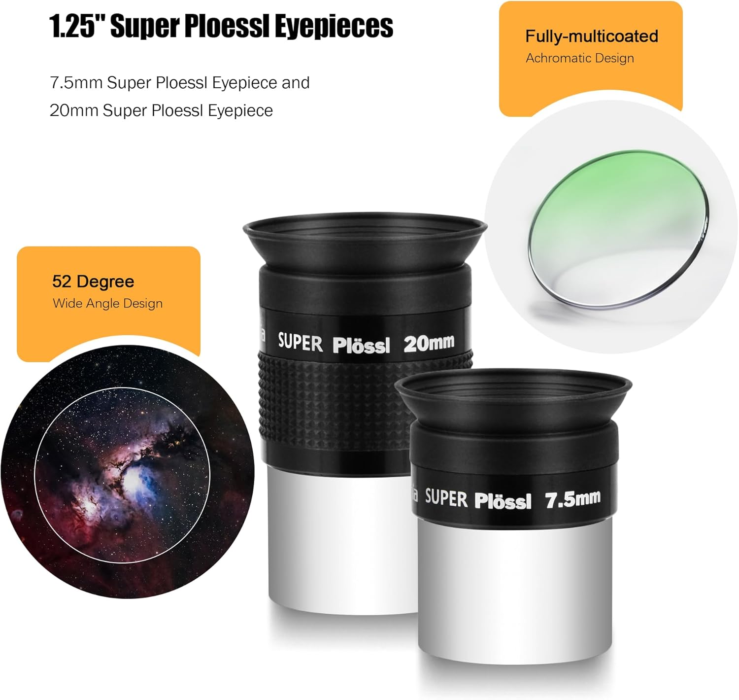 Astromania 1.25" Telescope Eyepiece & Filter Astronomical Kit - Bundle with - Bumbag for 1.25"/2" Telescope Eyepieces