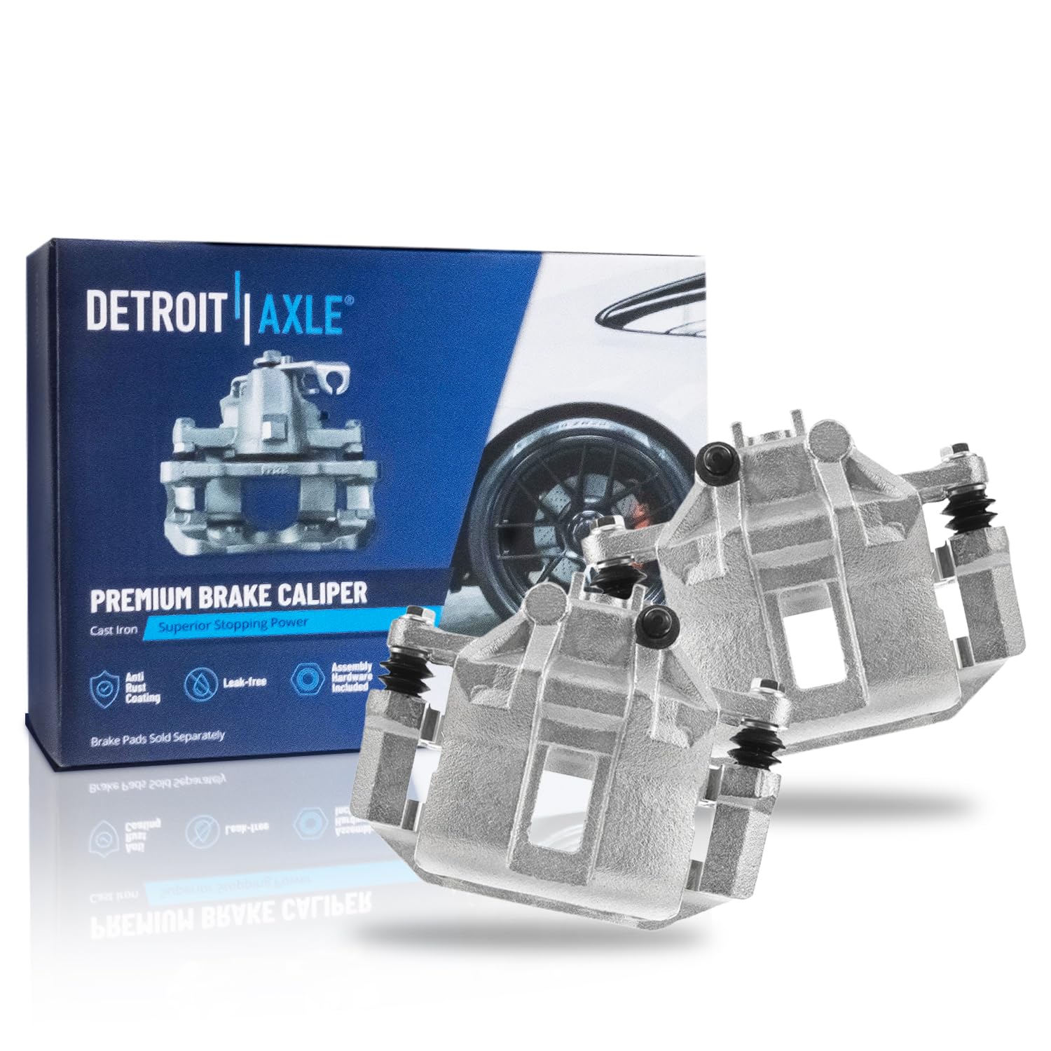 Detroit Axle - 2pc Front Brake Calipers for 2006-2011 Kia Rio Rio5