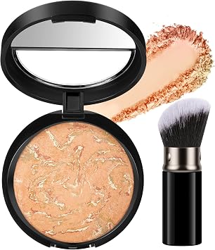 Colour Correcting Powder Foundation, Baked Foundation for Mature Skin