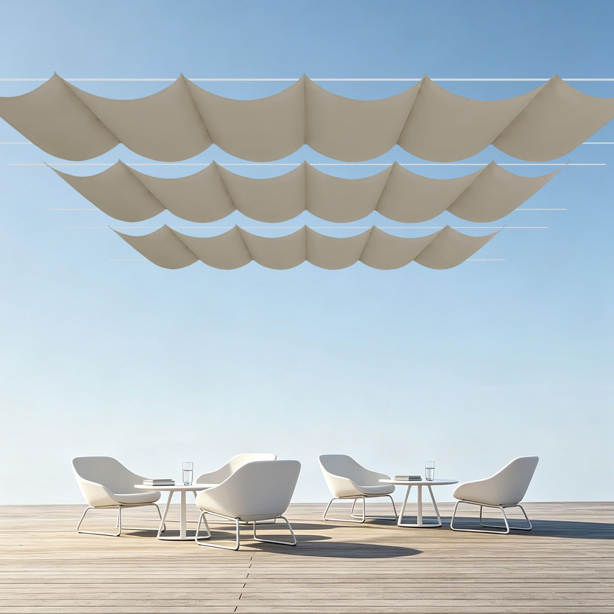 Voile d'ombrage jardin rétractable contre la chaleur