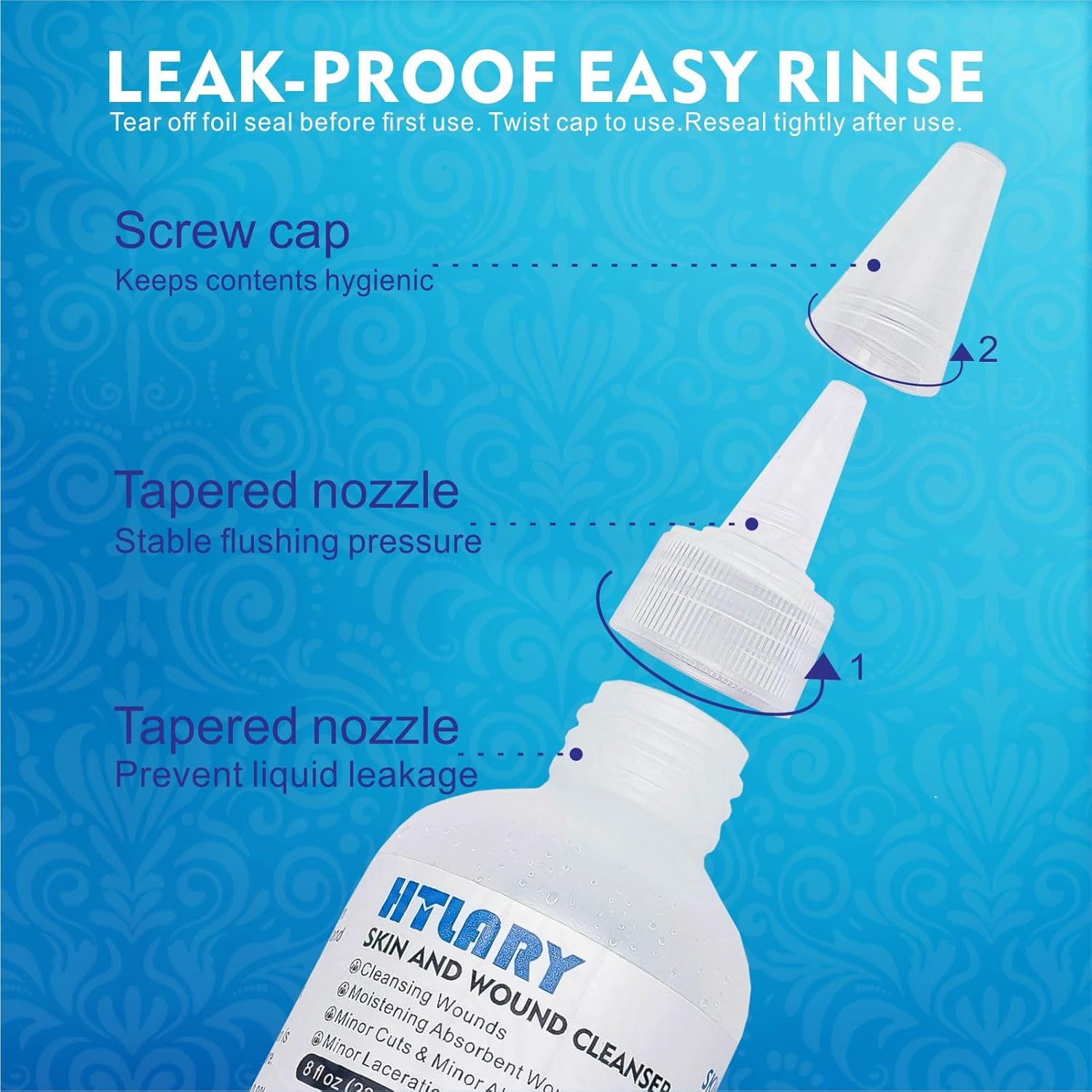 Skin and Wound Cleanser 0.9% Saline Solution. Formulated to Manage cuts, abrasions, and Minor Burns While Providing Gentle Hydration and Preparation for Absorbent dressings - Image 5