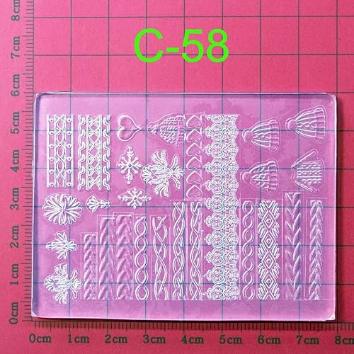 Miniatura 6 de Fogun Molde de silicona para arte de uñas, moldes de silicona para estampación de uñas, sellos de silicona de resina polaca, lindos moldes de gel