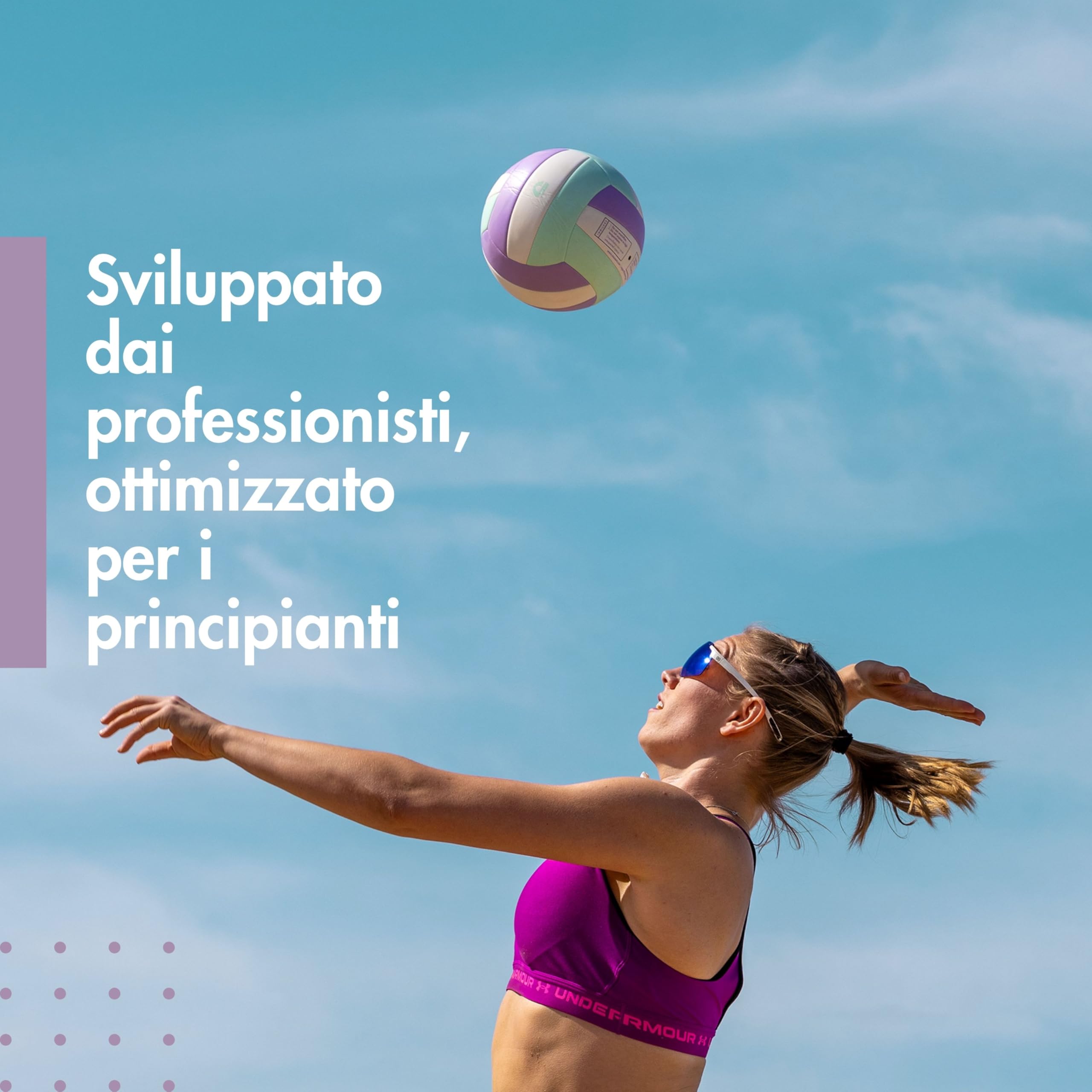 Sundowner Pallone Pallavolo - Pallone Beach Volley, Set con pompa per palloni, misura ufficiale 5, superficie morbida, ideale come regalo