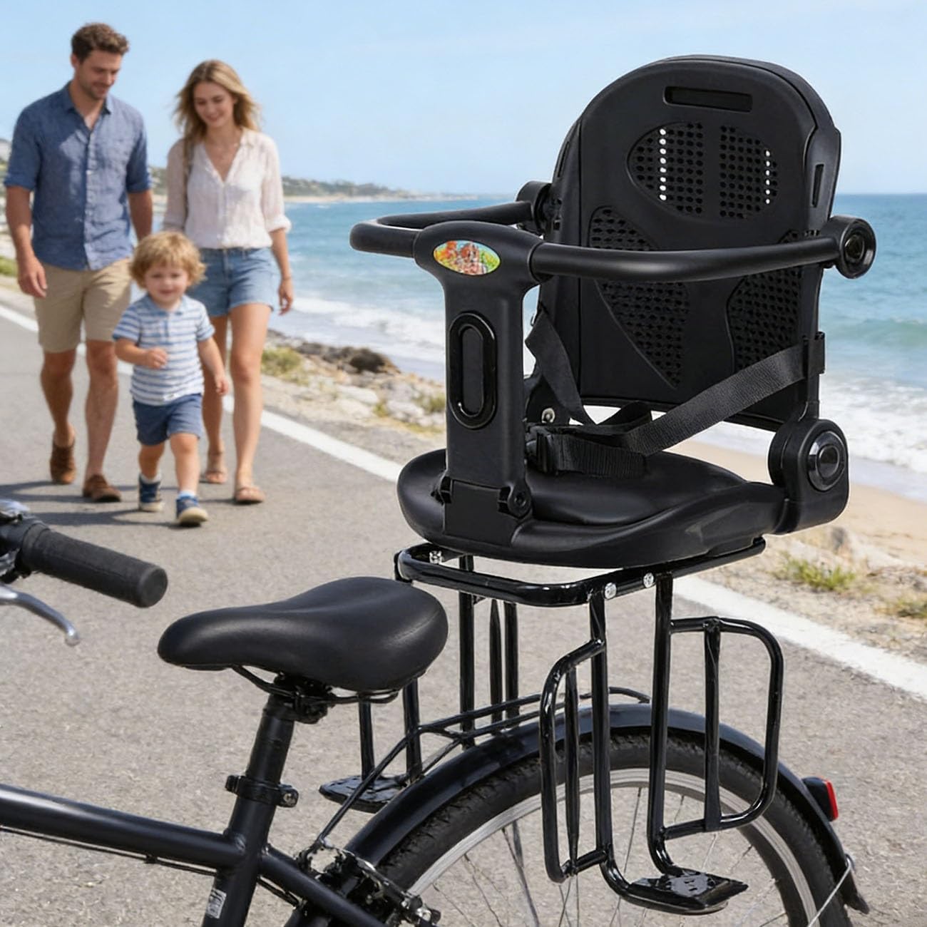 Rear Kid Bike Seat, Rear Child Bike Seat, Toddler Bike Seat for Adult Bikes, Bike Attachment for Toddler, for Baby Ages 6 Months to 6 Years