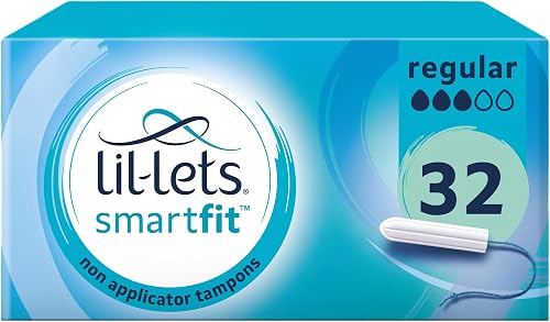 Lil-Lets SmartFit Tampons Non-Applicator Regular 32s | Regular flow | Expands Widthways | Oeko-Tex certified | Made in South Africa | Up to 8 Hours | Fragrance-Free