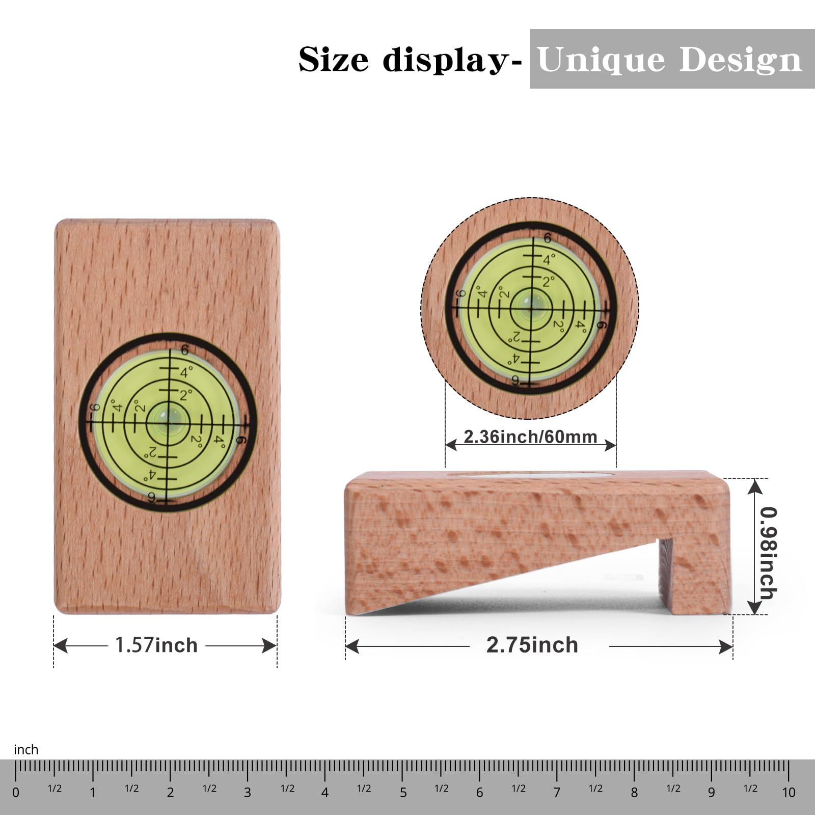 RTHDG Cornhole Level - Accessories for Cornhole Boards - Yellow - Traditional Style - Manual Operation - Wooden Material - 1 Pack