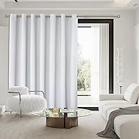 Vista 2 de BGment Cortinas opacas para oscurecer la habitación, cortina de puerta corredera de moda de 100 x 84 pulgadas, cortina térmica ancha para ventana