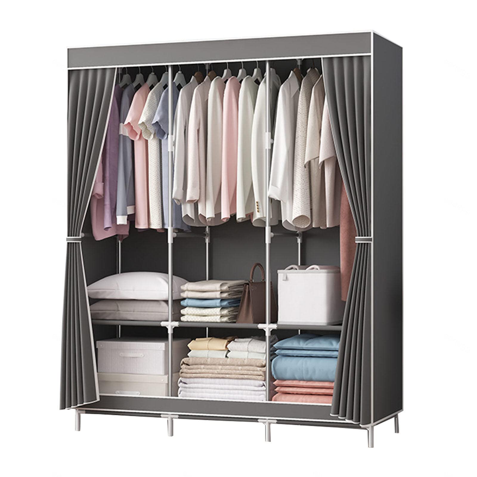 Armoire en toile gain de place pour ranger les vêtements de toute la famille
