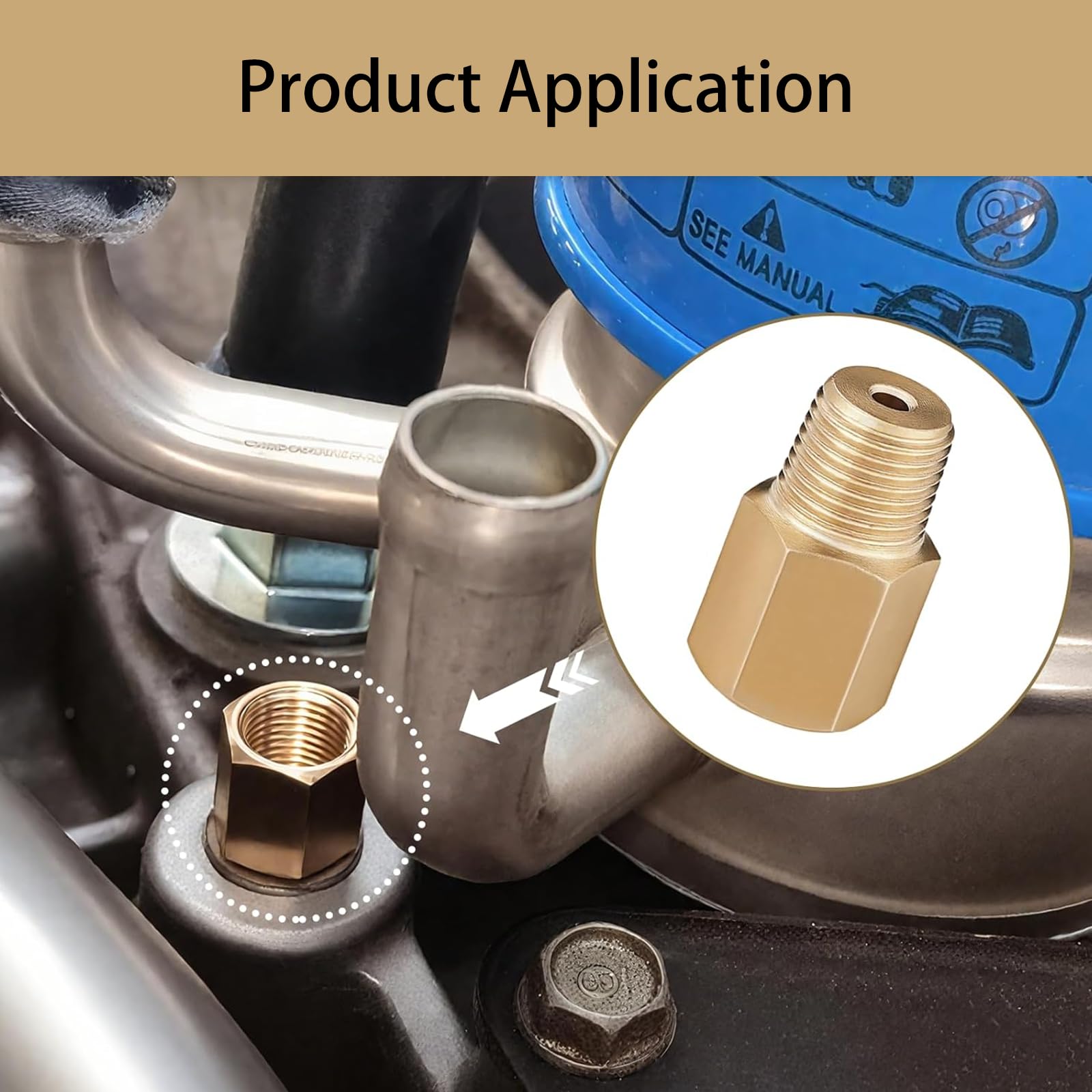 Pièce Moteur Adaptateur Pression Huile 1/8 NPT à 1/8 BSPT - Laiton 25mm - Pour Jauges Et Capteurs Moteur Mano Pression Huile
