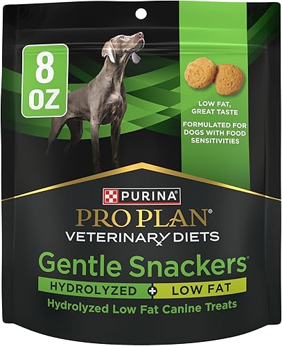 Purina Pro Plan Veterinary Diets Gentle Snackers Hydrolyzed Plus Golosinas Bajas en Grasa para Perros - Bolsa de 8 oz