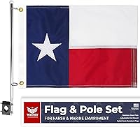 Vista 7 de Kit de asta de bandera de barco de 12 x 18 pulgadas con clips bordados, kit de cabina marina bordada, bandera de bicicleta y bandera de carrito