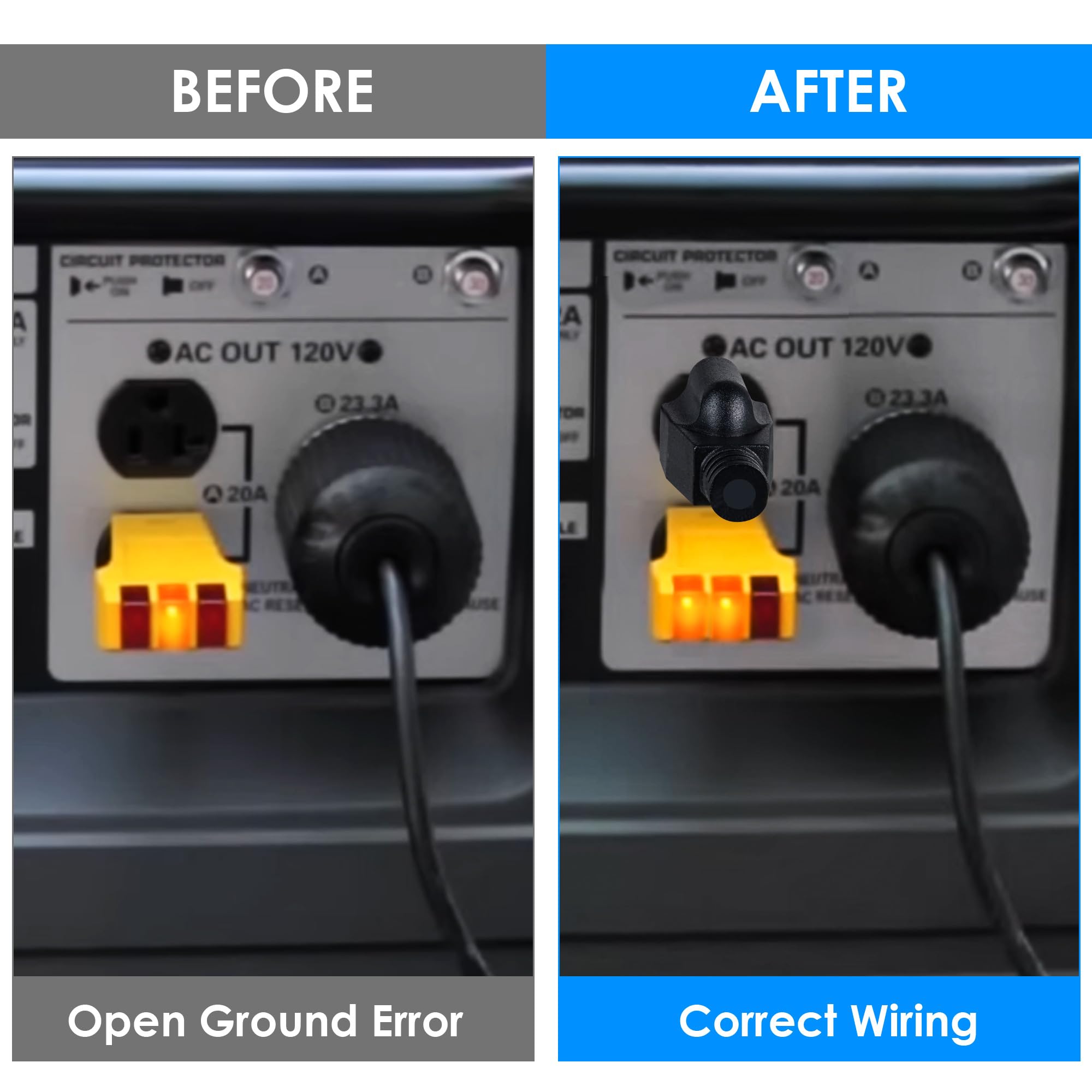 Dreyoo Neutral Ground Bonding Plug For Portable Inverter