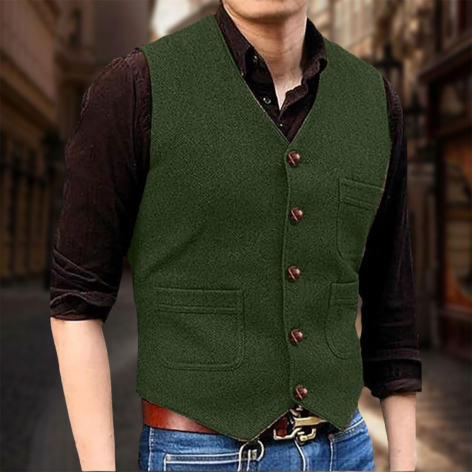 Generisch Gilet in pile da uomo, senza maniche, estivo | Gilet in softshell, sportivo, basico, in pelle, impermeabile, in lino, taglie grandi