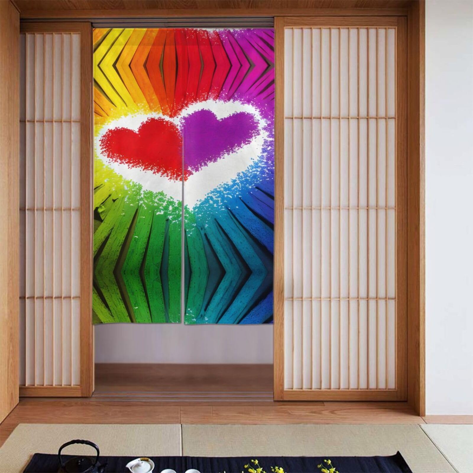 Rideaux occultants pour chambre à coucher arc-en-ciel BROLEO : égayez votre espace de nuit