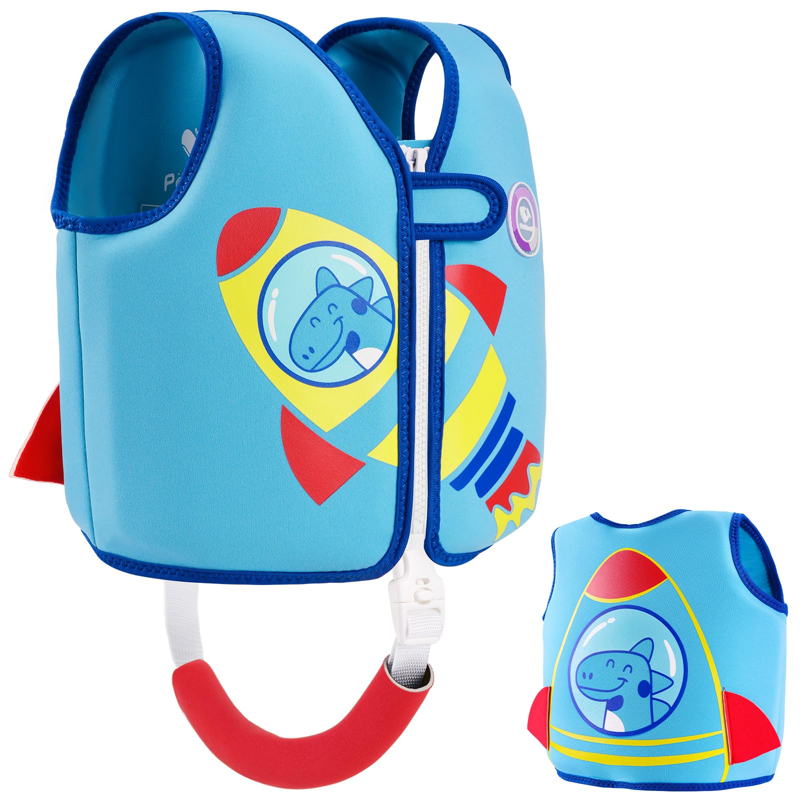 Pottwal Swim Vest for Kids - Swim Jacket - Made of Neoprene & EPE - with Adjustable Crotch Strap
