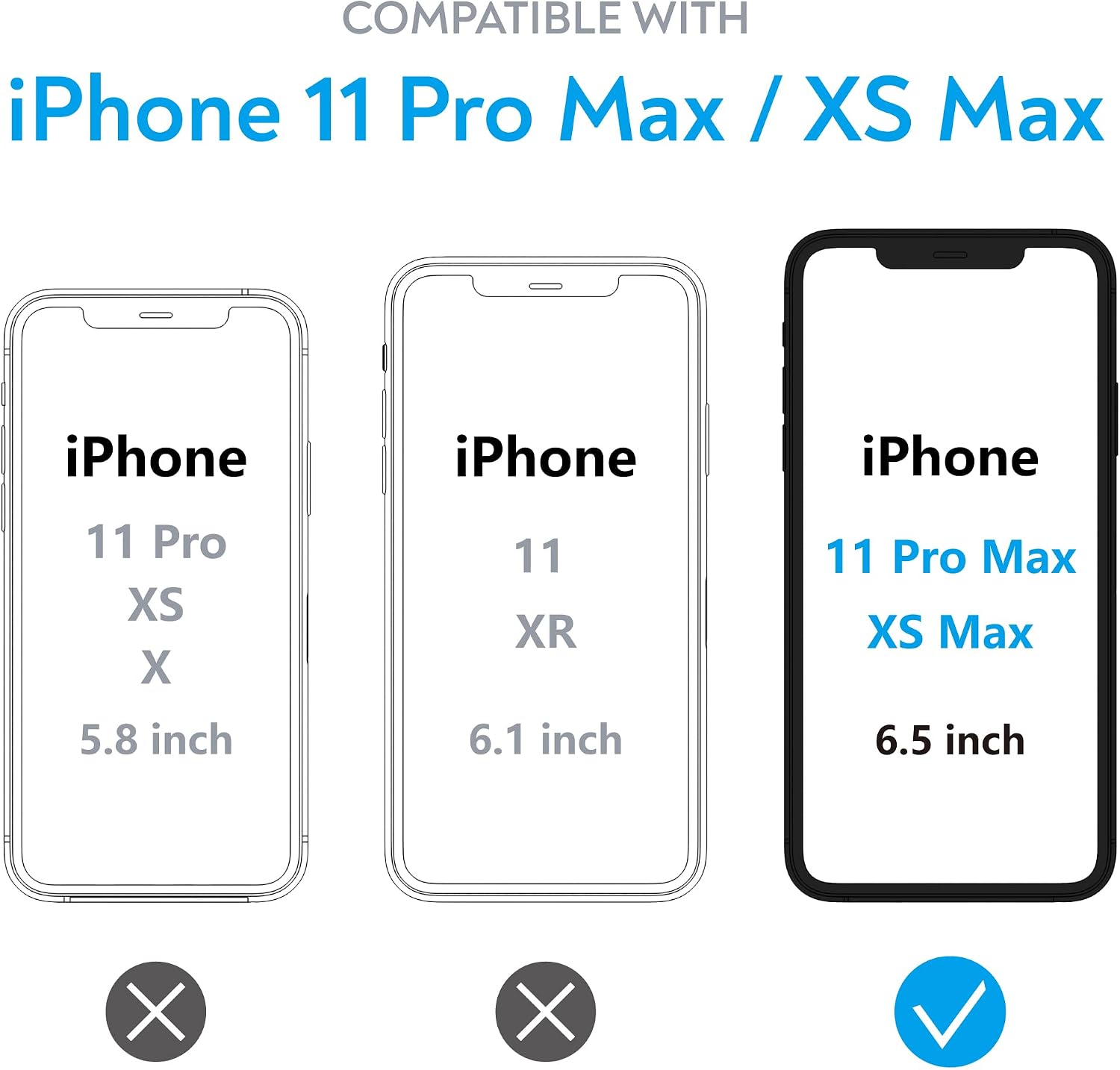 MANTO 3 Pack Screen Protector for iPhone 11 Pro Max and iPhone Xs Max 6.5 Inch Tempered Glass Protector Film, Clear, 3D Touch, Anti Fingerprint
