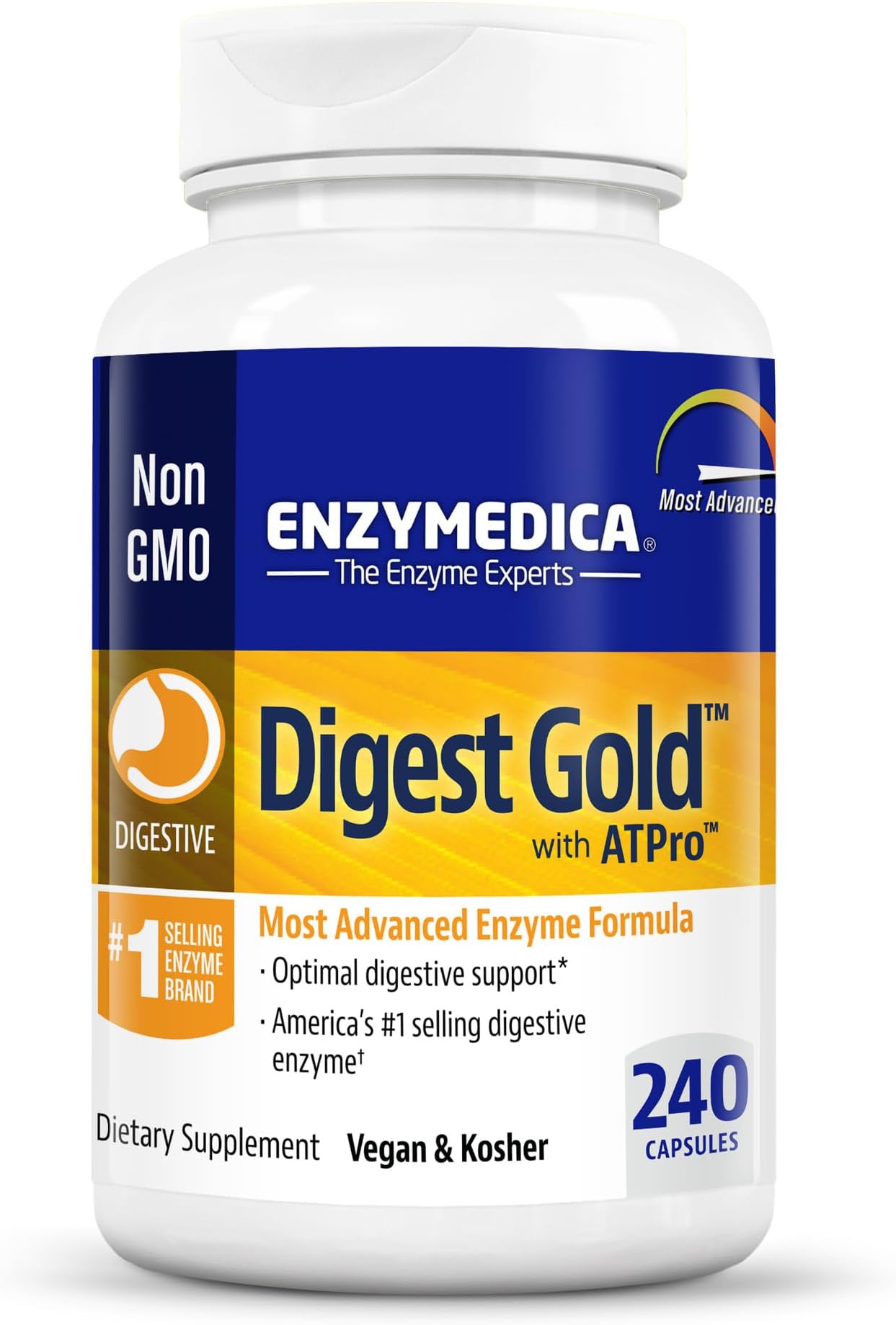 Amazon.com: Enzymedica Digest Gold + ATPro, Maximum Strength Enzyme ...