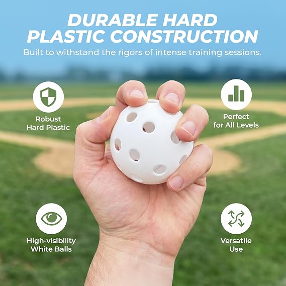 Hot Glove Durable Plastic Practice Baseballs