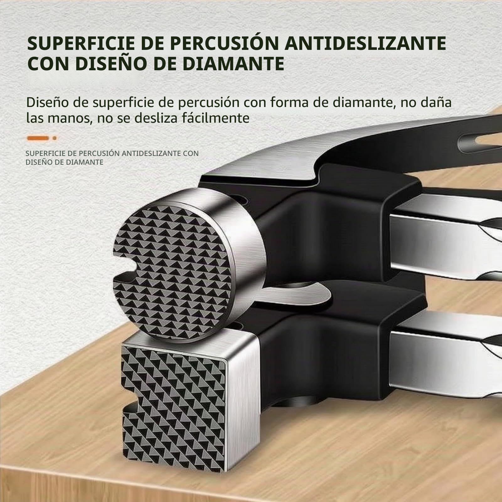 Martillo de Garra de Alta Resistencia, Martillo de Carpintero Profesional 40cm, Martillo Automático Magnético de Succión de Uñas 670g, Acero al Carbono, Agarre de Goma Antideslizante para Reparar