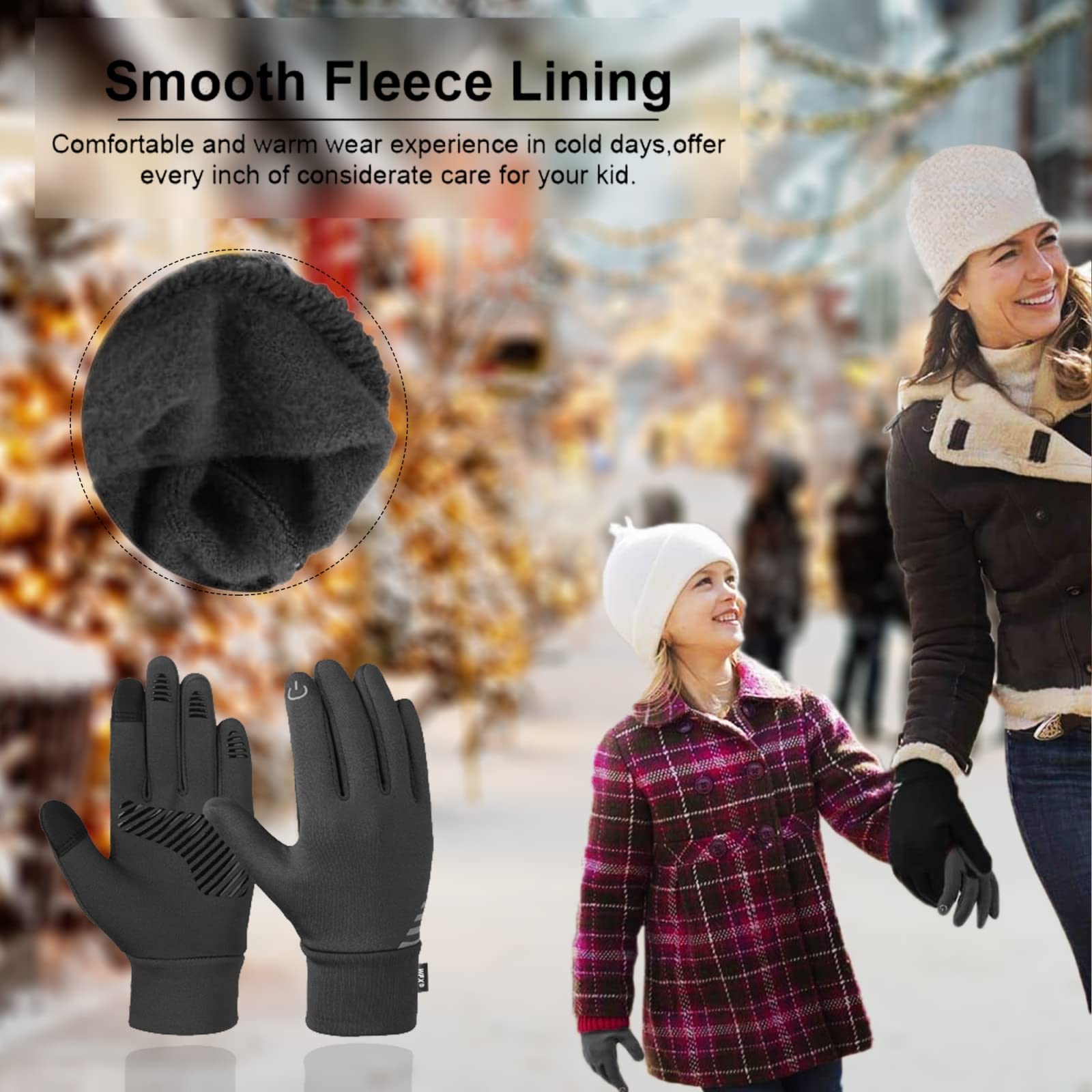 Bambini Inverno Ciclismo Guanti In Esecuzione Ragazzi Ragazze Touch Screen Anti Slip Termico Sci Caldo Bambini Outdoor Bike Sport Bambino Cal