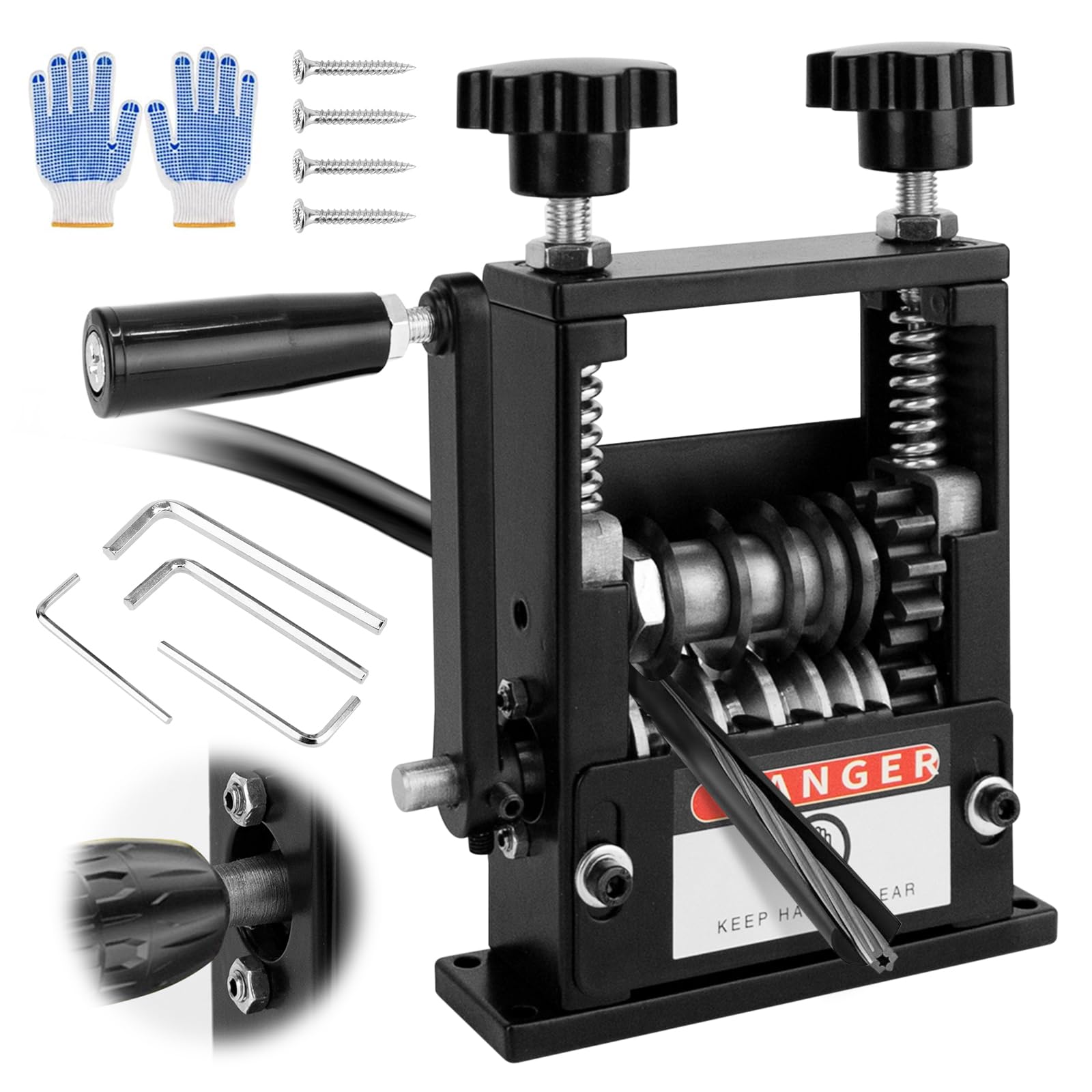 Máquina Pelacables Para Cobre 3-17mm, Manual O Con Taladro | Peladora De Cables Profesional Con Manivela, 5 Cuchillas Y 6 Orificios Para Reciclar Chatarra De Cobre