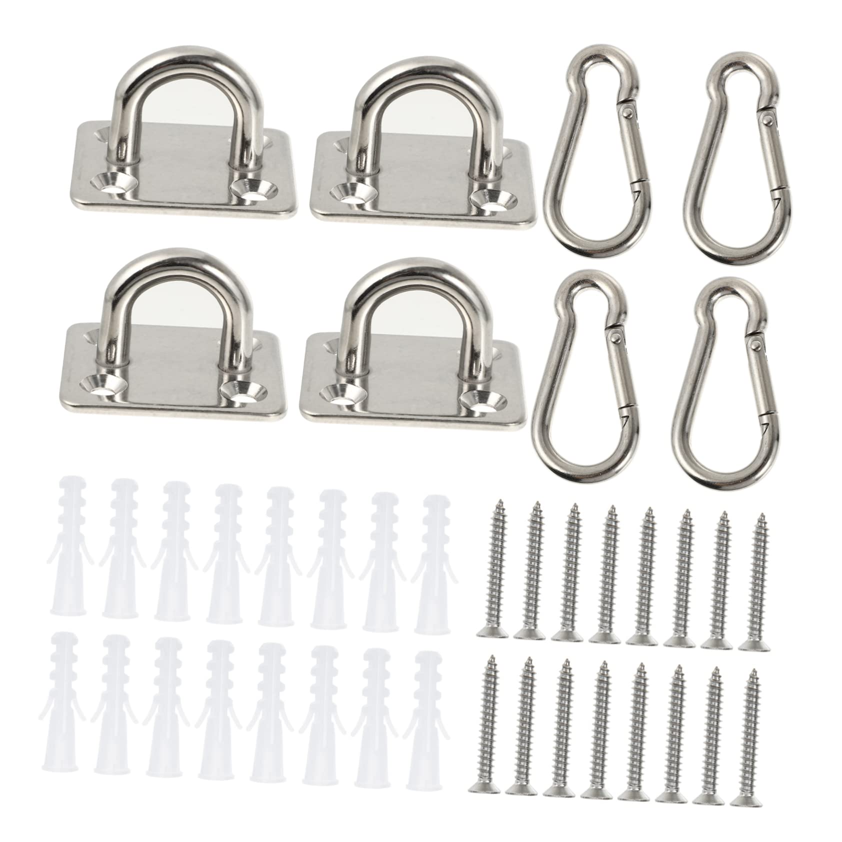 Alipis 4 Piece Ceiling Hook Set M5 Stainless Steel for Hammock Fan Light Fixtures Home Balcony