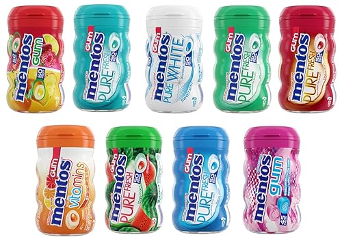 Miniatura 2 de Mentos Gum Snack Peak - Caja de regalo variada, cítricos (con vitaminas), frutas mixtas, gaulteria, algodón fresco de burbujas, blanco puro, menta