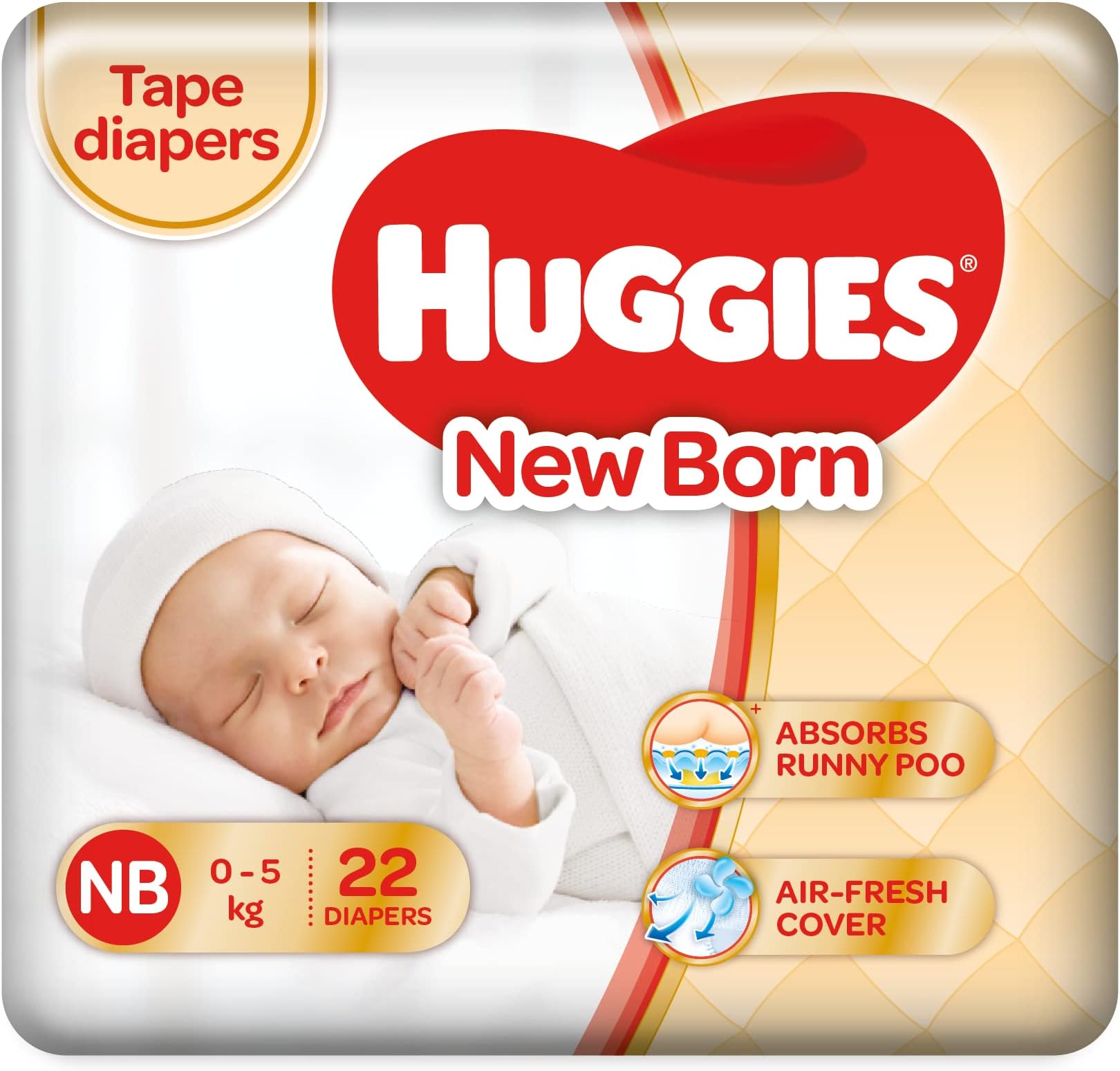 Huggies Newborn NB (0-5)kg 22 Diapers