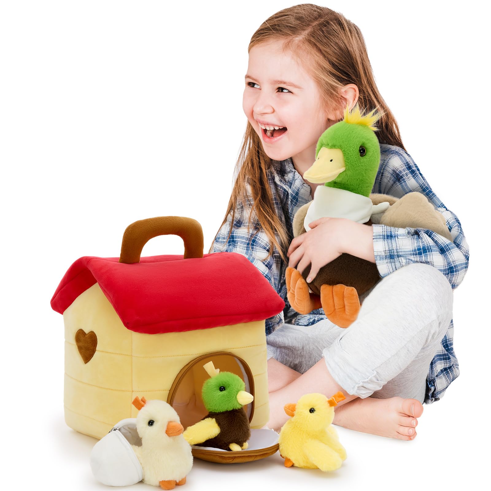 MorisMos Big Stump with Insectes Teddy Soft Toy, 25cm Cuddly Fluffy Tree stump with 5 winged small insects，Plush Stuffed Animal Teddy Gift for Kids Birthday Deco — view 9