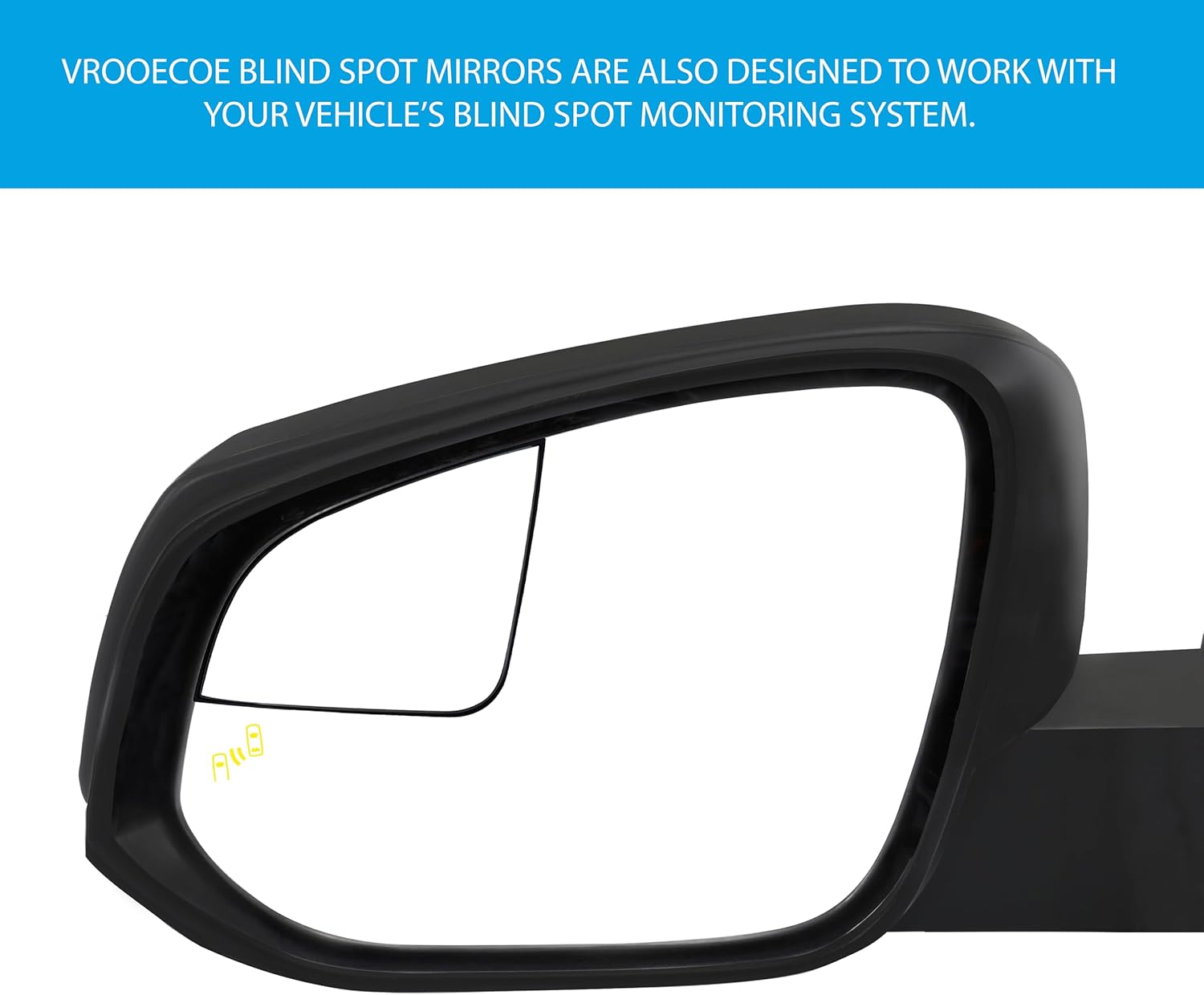 Convex Stick On Custom Fitted Blind Spot Mirrors Compatible With Toyota Tacoma 2016-2025- Engineered to Provide A Wider View