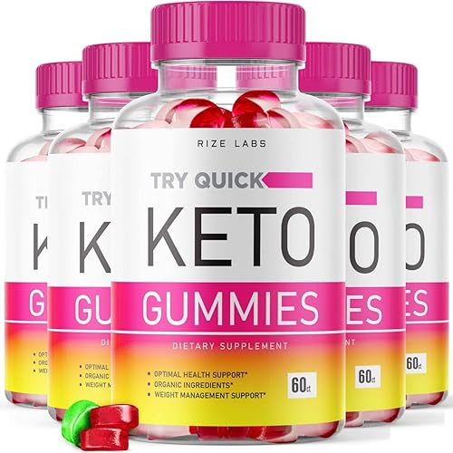 Prueba las gomitas Quick Keto - para controlar el peso, fórmula avanzada, gomitas Keto Pastilla, ingredientes orgánicos para apoyo a la salud,