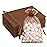 G2PLUS Brown Organza Bags 4x6 In - 100PCS Drawstring Organza Bags, Sheer Mesh Jewelry Pouches, Candy Gift Wrap Pouch for Halloween, Christmas, Wedding Party Favors