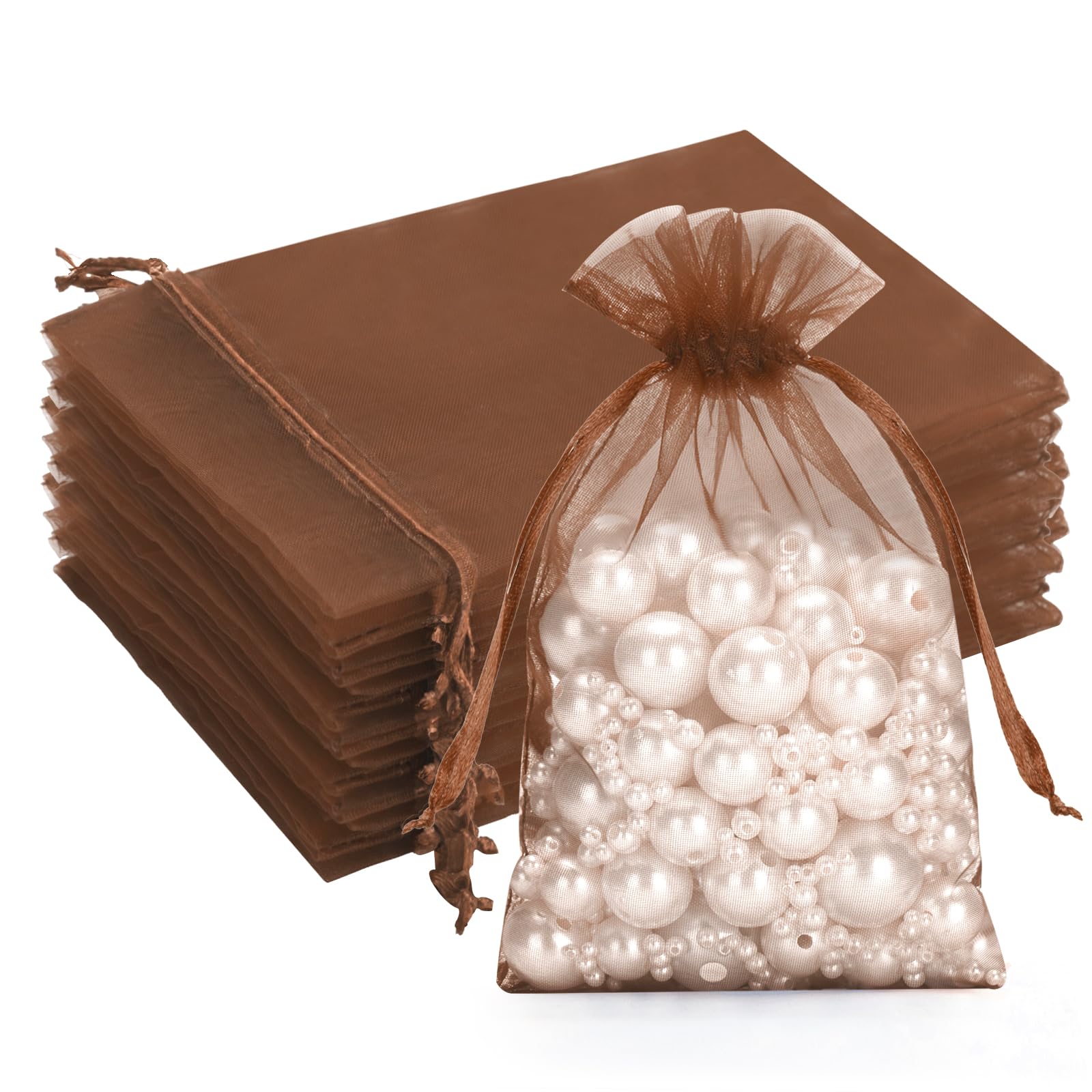 G2PLUS White Organza Gift Pouches - 7x9 CM Small Organza Favor Bags, 50 PCS Wedding Jewelry Bags - Clear Mesh Pouches for Wedding, Christmas, Birthday, Anniversary — view 72
