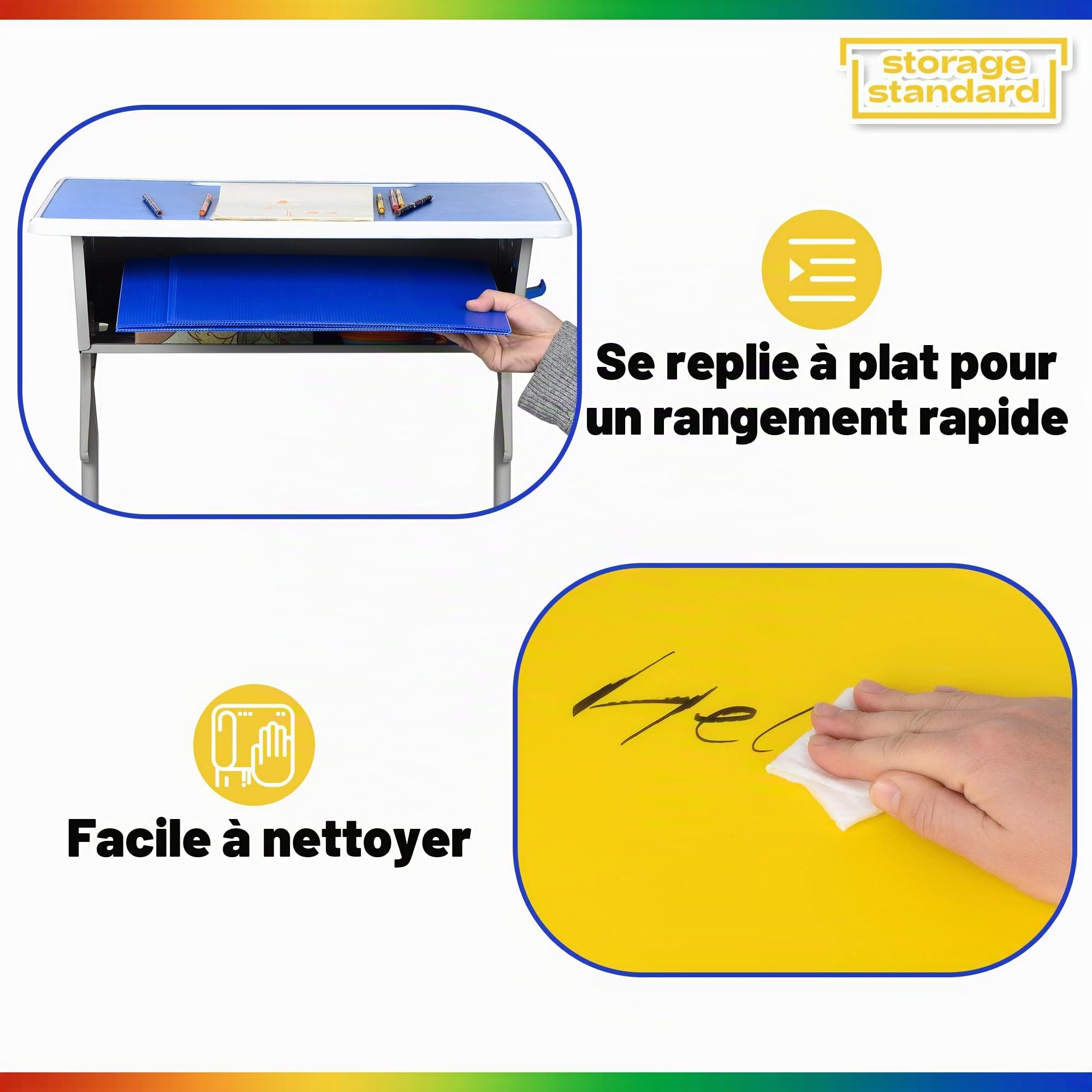 Lot de 16 séparateurs de bureau pour étudiants – En plastique durable et imperméable – Pour dossiers de salle de classe, fournitures pour enseignants, panneaux de protection de l'intimité en plastique
