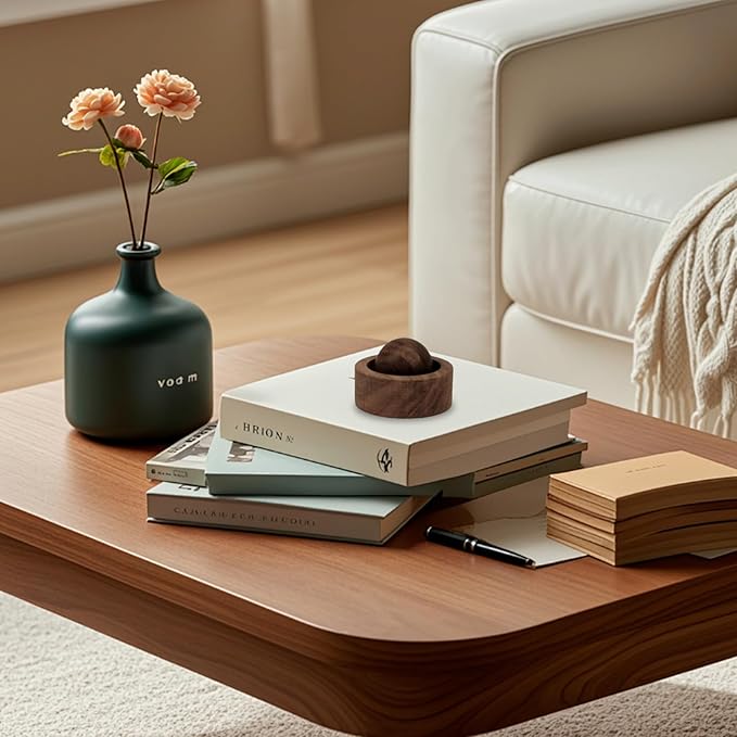 Difusor de Aceites Esenciales de Madera - 2 Piezas, Redondo, Aromaterapia miniatura 6