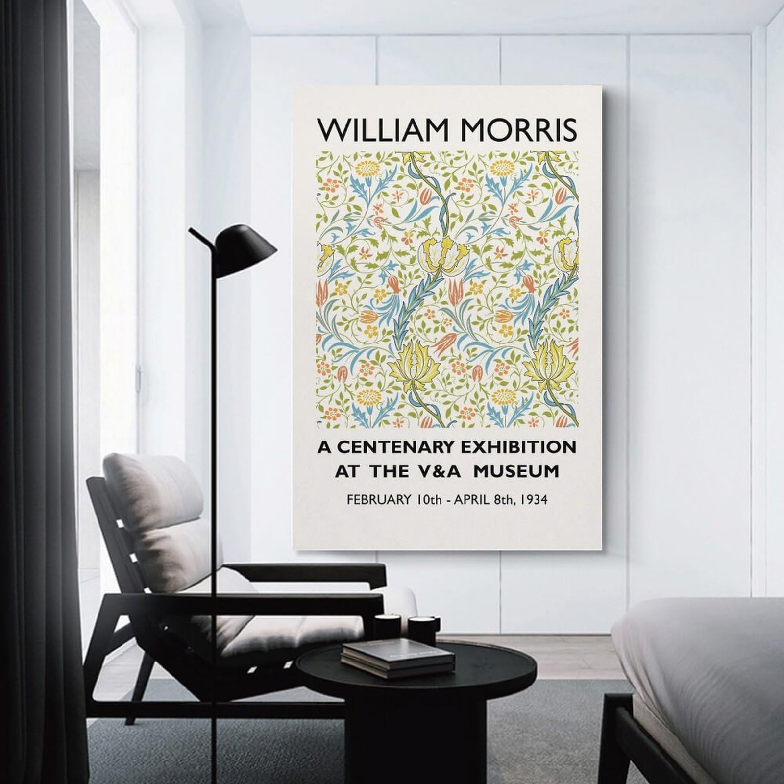 Junmoney Decorative Canvas Print William Morris Flora, 12x18inch(30x45cm), for New Homes, Bedrooms Or Workspaces, A Wall Art Gift for Fresh Interiors