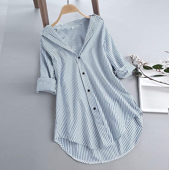 2025 Chemisier Simple à Manches Longues En V Avec Boutons Pour