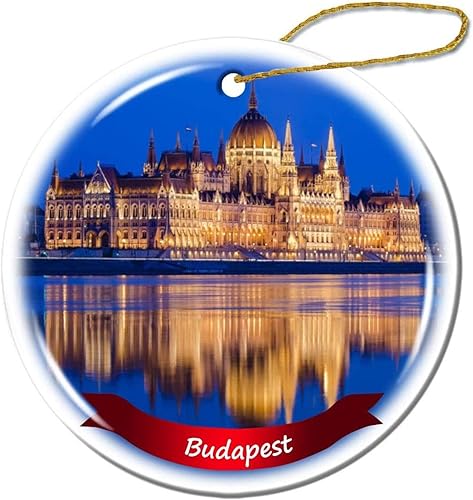 Vista 26 de Fhdang Decor Piazza del Duomo Milano Italia Sunrise Milán Italia Adorno de Navidad de porcelana de doble cara adorno de cerámica, 3 pulgadas