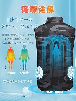 空調服ベスト　ファン付き空調作業服　空調ウェア　バッテリー　通気 速乾 撥水 2024年モデル 空調作業服 ファン付きベスト 日本企業企画 ファン
