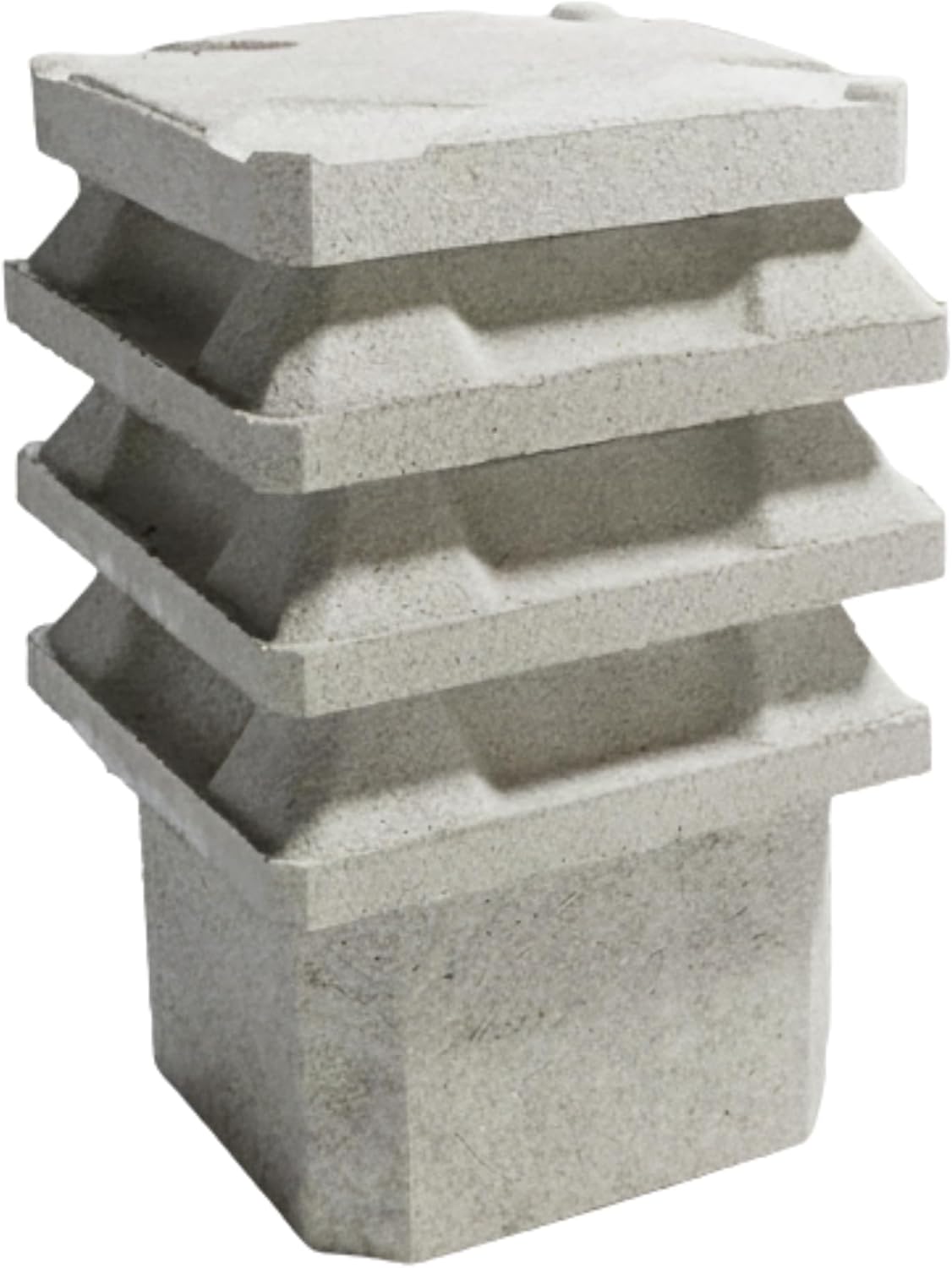 Comignolo Camino Antivento in Cemento Grigio 25x25 cm