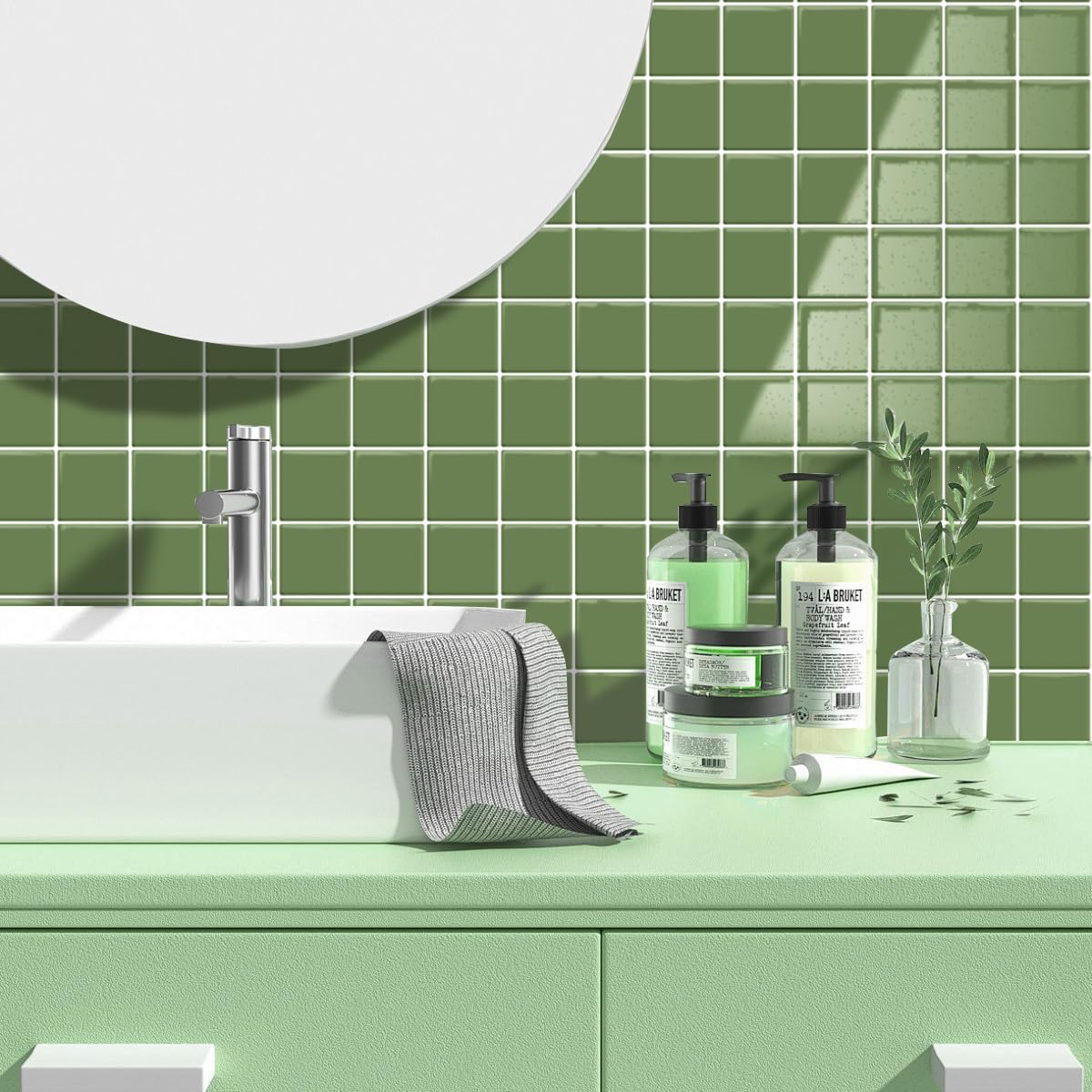 Azulejos de vinilo para cocina Alwayspon 10x10", renueva paredes sin hacer obras