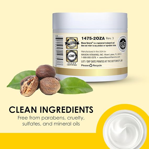MASON NATURAL Collagen Premium Skin Cream, Womens Anti,Aging Face & Body Daily Moisturizer for Hydration & Firmness, Pear Scent, 2 oz