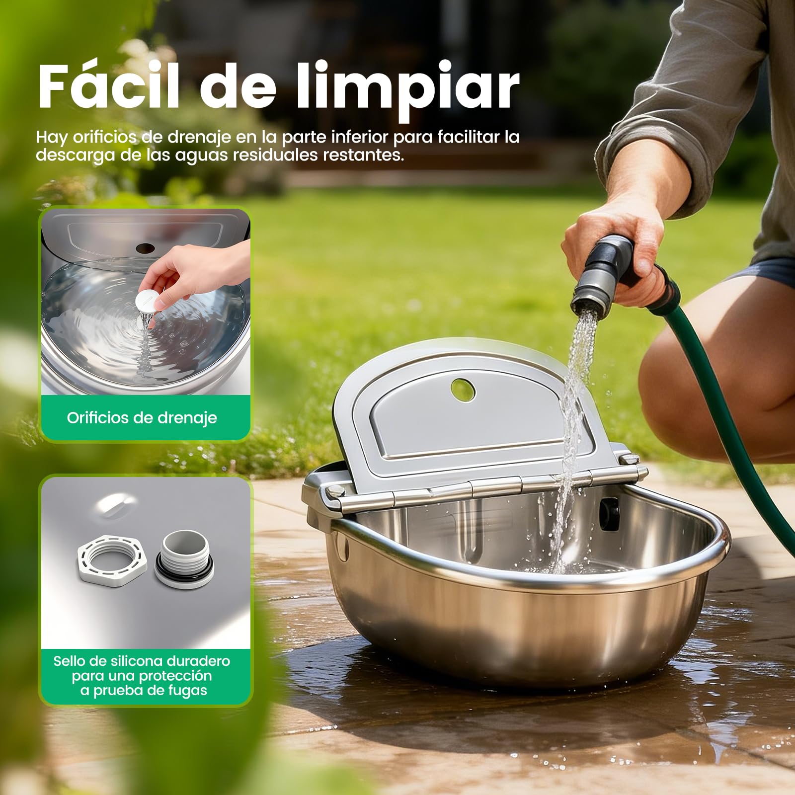 Bebedero Automatico con Valvula Flotador,Acero Inoxidable Bebedero Ganadero,Bebedero Caballos & Vacas Automatico,Bebedero para Ovejas Exterior,Bebedero Automatico para Ganado para Animales