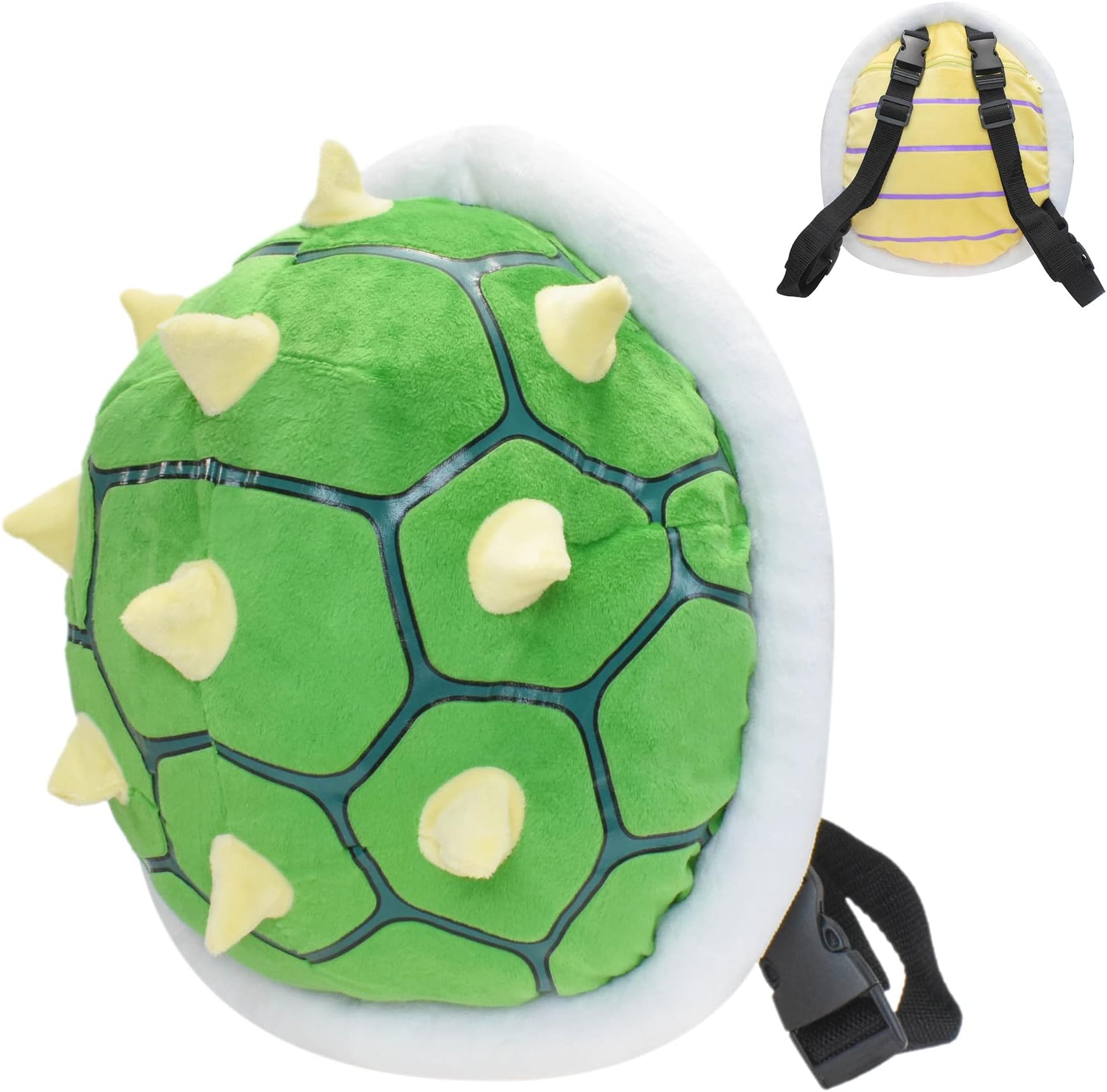 RGVV Green Koopa Troopa Backpack Turtle Shell Green Soft Stuffed Cartoon Toys 11.5“, Medium