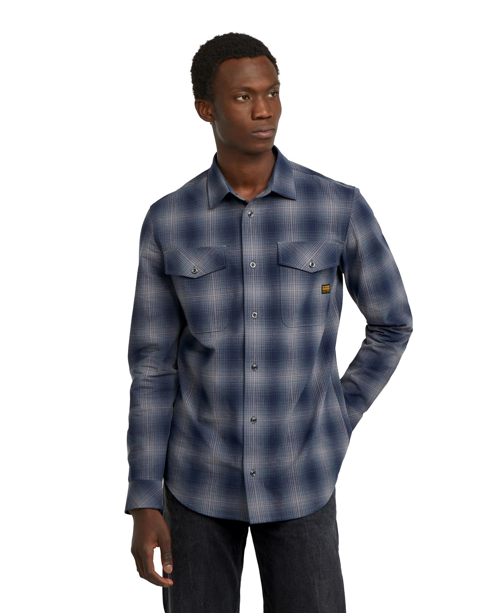 G-Star Herren Marine Slim Long Sleeve Shirt