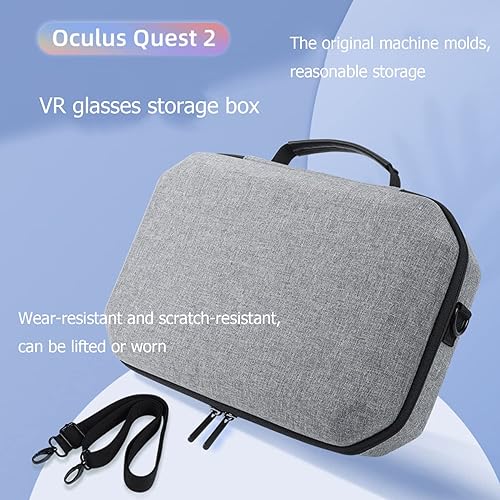 Miniatura 7 de Palumma Bolsa de almacenamiento de viaje VR compatible con Oculus Quest 2VR todo en uno para gafas de juegos VR estuche rígido con correa para el
