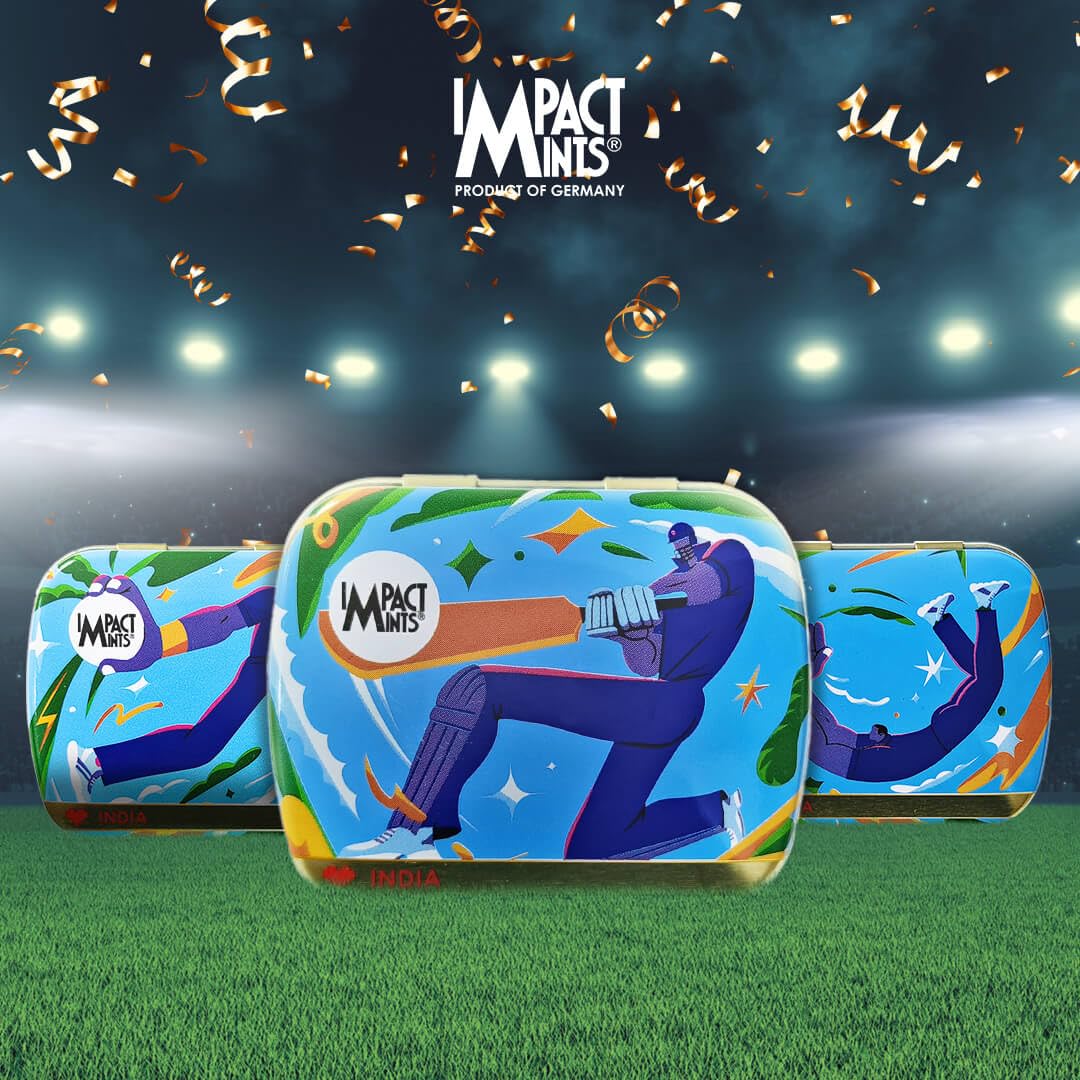 "IMPACTMINTS" Cricket Edition- Strong, Fresh & Ice Mint (Pack of 3,14g Each)